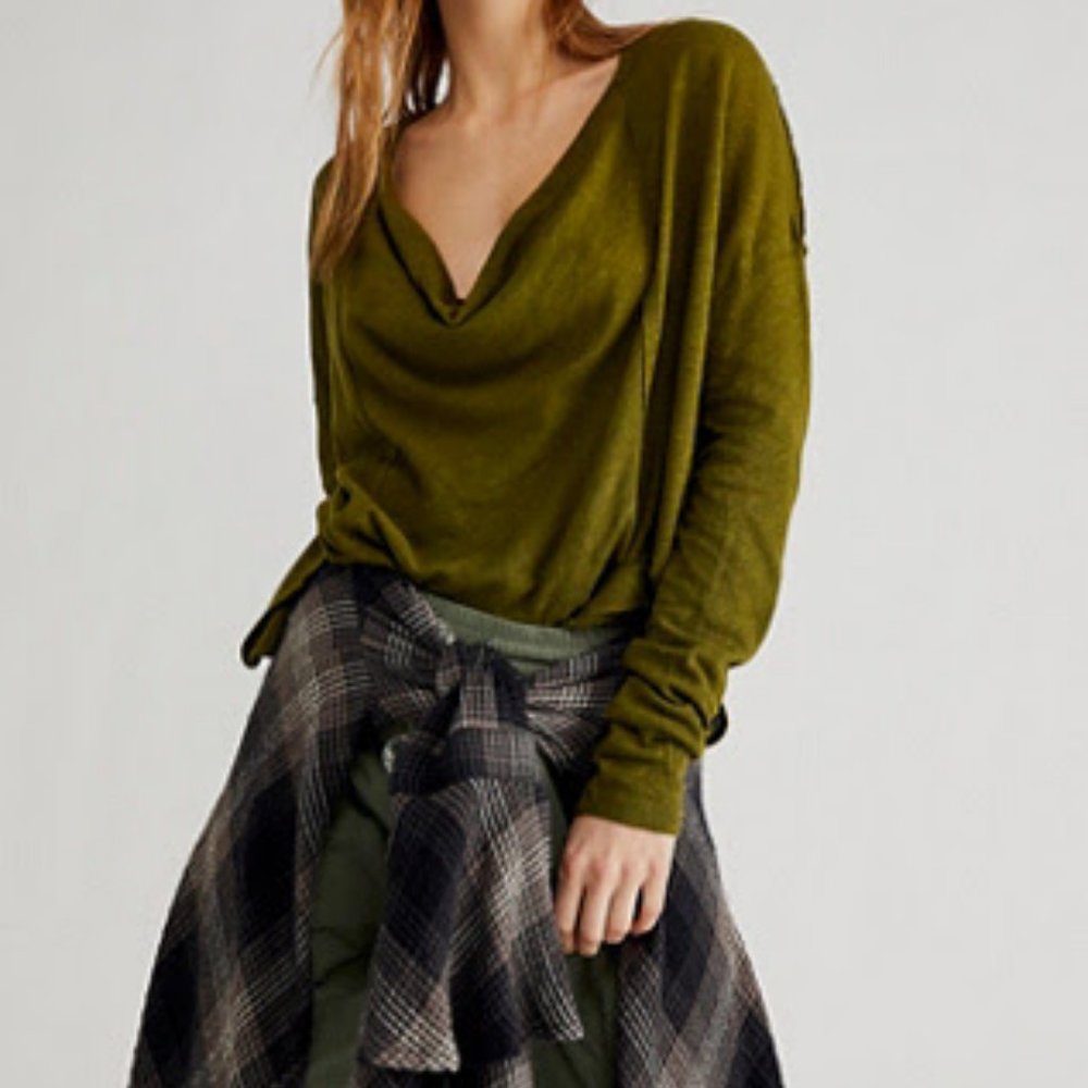 Care FP Evlyn Tunic, Free People, Moss green, Medium
